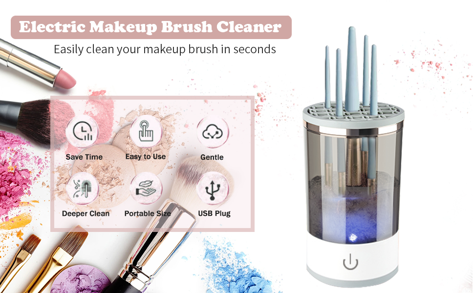 3-in-1 Electric Makeup Brush Cleaner - Automatic Make Up Brush Cleaner