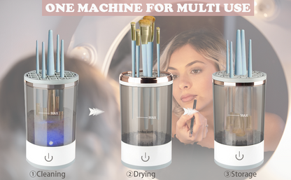 3-in-1 Electric Makeup Brush Cleaner - Automatic Make Up Brush Cleaner