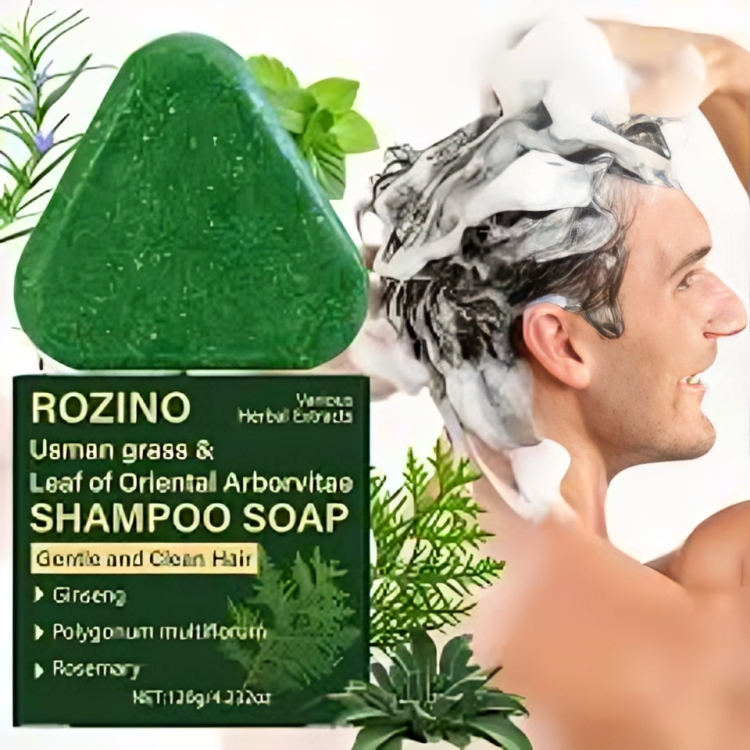 Timfens Cypress Leaf & Usman Grass Shampoo Bar – Natural Herbal Deep Clean & Oil Control