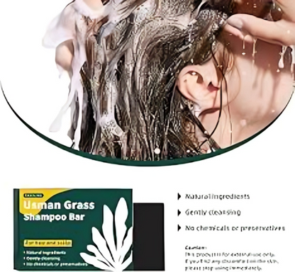 Timfens Cypress Leaf & Usman Grass Shampoo Bar – Natural Herbal Deep Clean & Oil Control