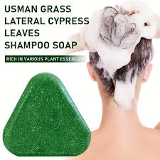 Timfens Cypress Leaf & Usman Grass Shampoo Bar – Natural Herbal Deep Clean & Oil Control